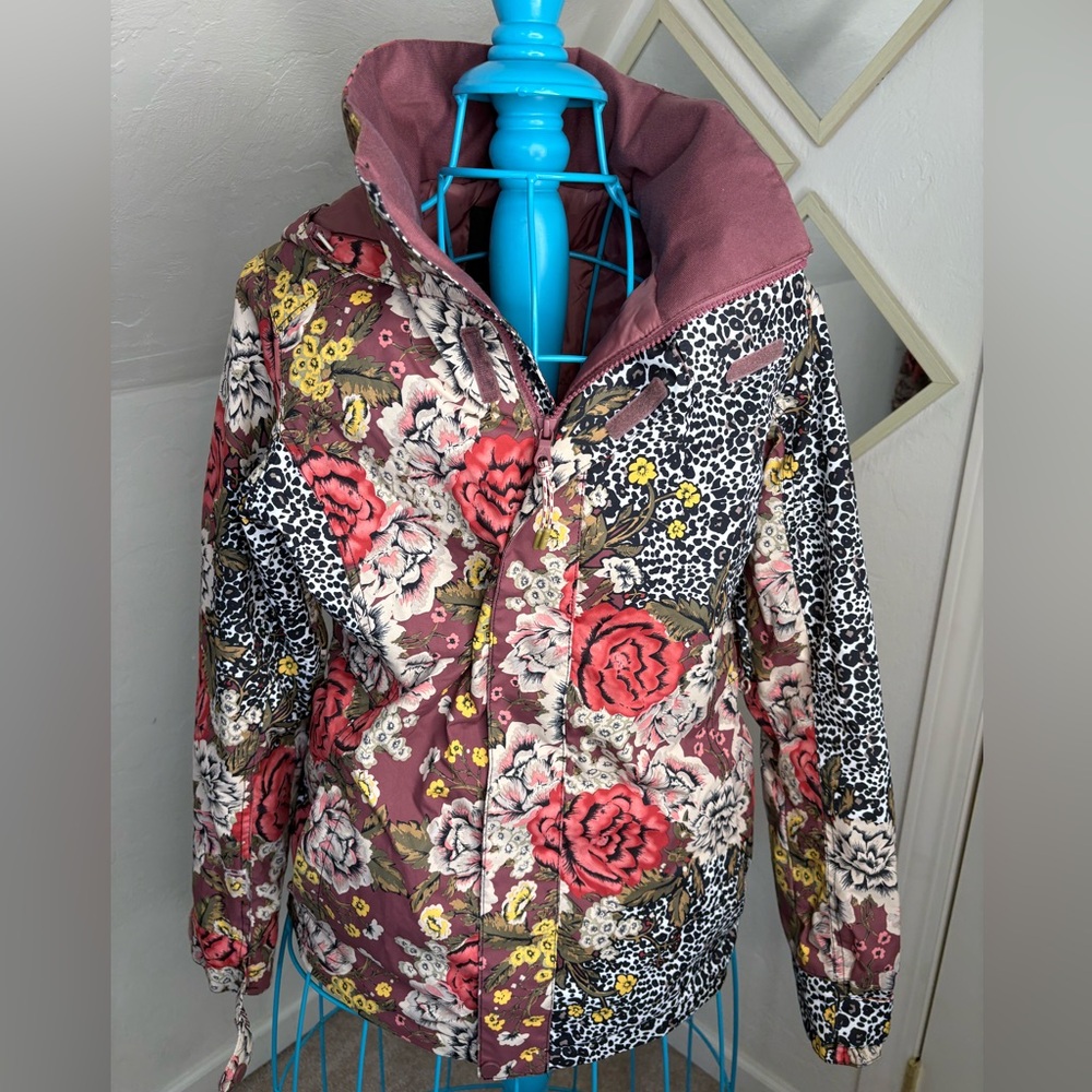 Burton Jet Set Snowboard Jacket - Cheetah Floral Print